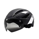 capacete de bicicleta com óculos