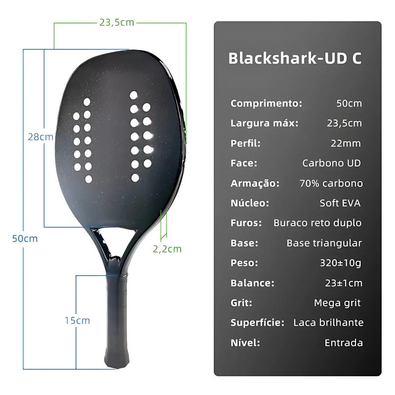 Raquete De Beach Tennis Hoowan