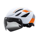 capacete de bicicleta com óculos
