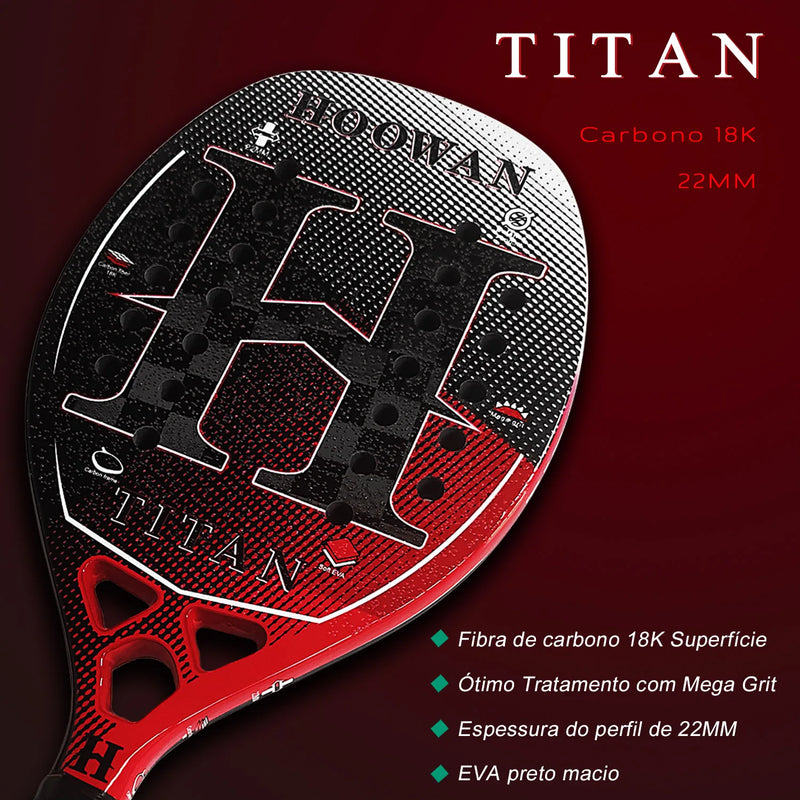 Raquete Beach Tenis Profissional - HOOWAN TITAN TYER + Bolsa