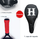 Raquete Beach Tenis Carbono - HOOWAN BLACK SHARK TYER + Bolsa
